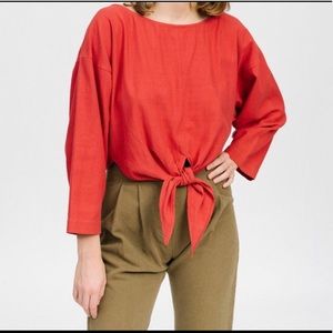Ilana Kohn Gina Tie-front top